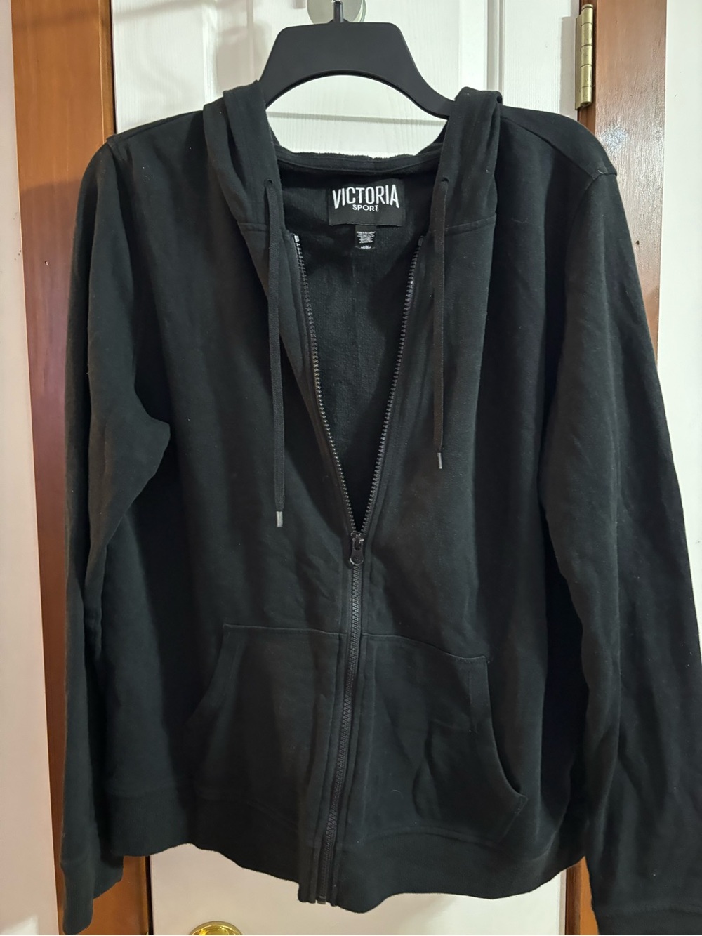 Victoria's Secret Black Full-Zip Hoodie Jacket